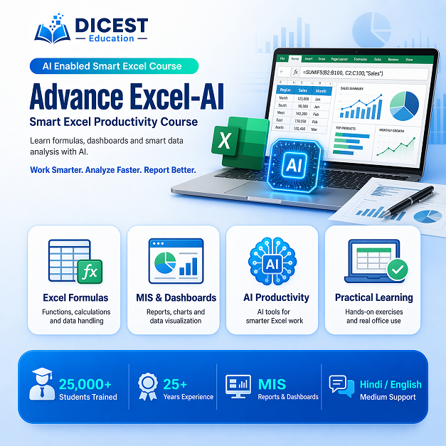 Advance Excel AI Course at DICEST Education Pvt. Ltd.
